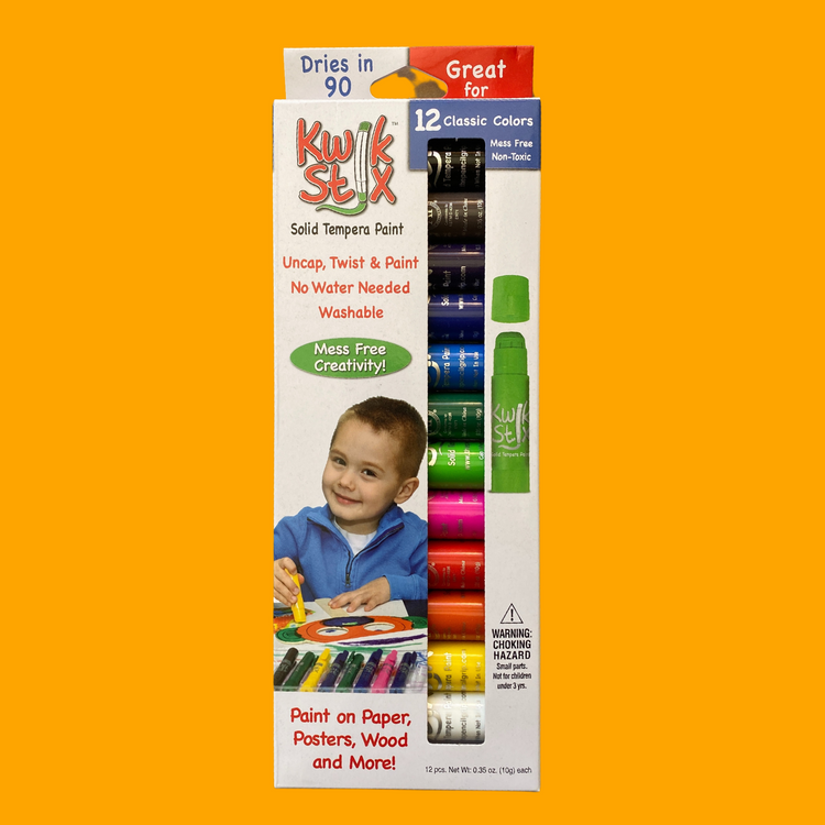 KwikStix Tempera Paint Sticks- 12 Classic Colors